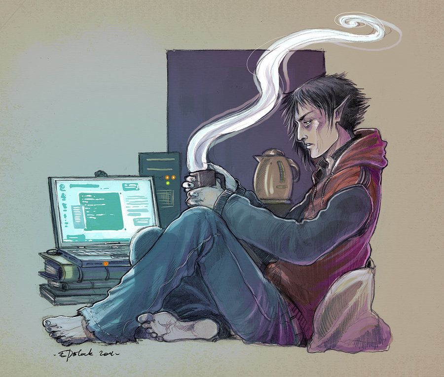 elf on computer