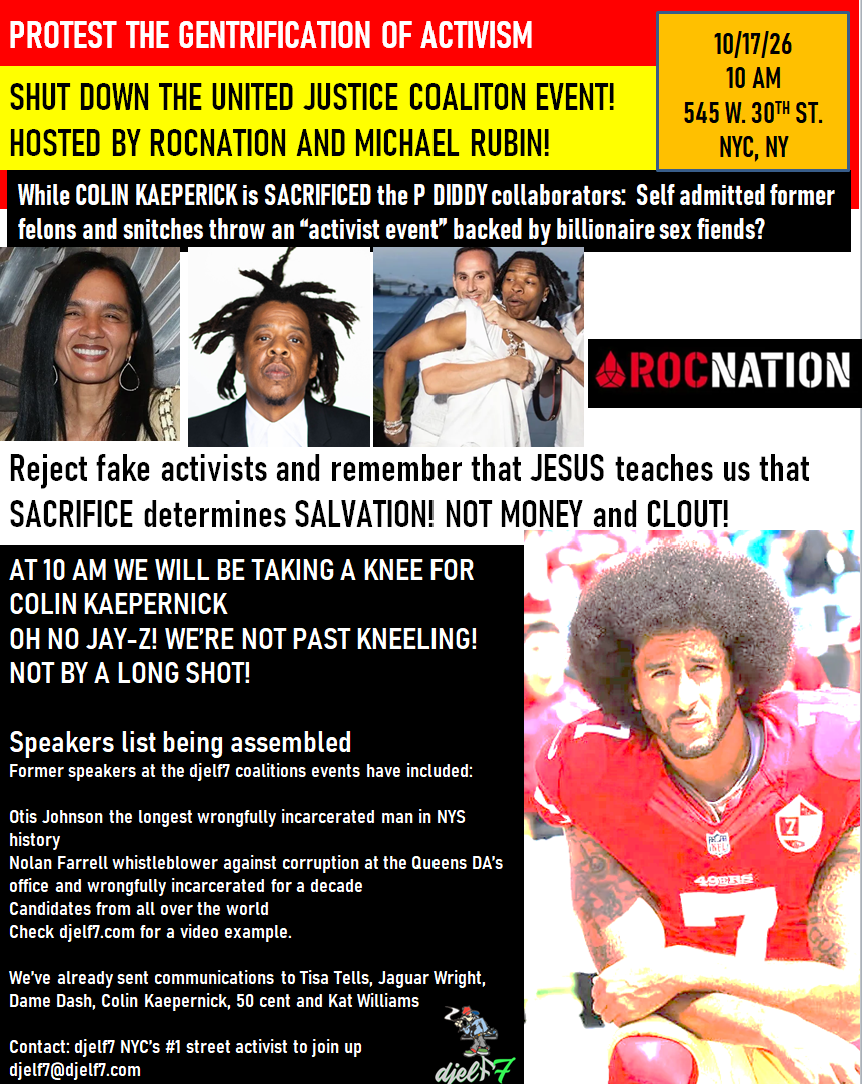 united justice coalition protest flier